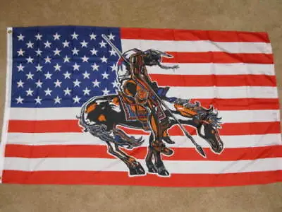 $8.88 • Buy End Of The Trail US Flag 3x5 Ft USA United States America Indian Native American