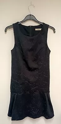 Oasis Black Mini Dress Size 8 Flapper 20s Nightout Holidays • £12.99