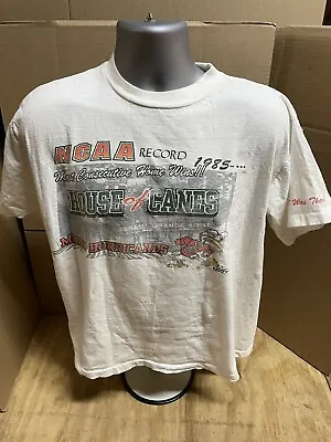 VTG Single Stitch NCAA Miami Hurricanes House Of Canes I Was There XL T Shirt • $14.96