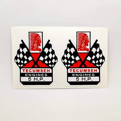 TECUMSEH ENGINE 5 HP DECALS Vinyl STICKERS For Mini Bike Go Kart Mower • $4.69