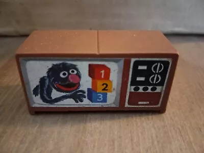 Vintage Fisher Price Little People Sesame Street 938 Grover Brown Tv • $10