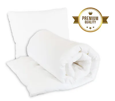 100% Cotton Anti Allergy Baby Duvet Pillow Filled Quilt Bedding Cribcotcotbed • £15.99