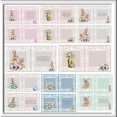 6  X 6  Inserts For Easter Cards(24 X 12 Blank 12 With Verse) My Own Designs • £7