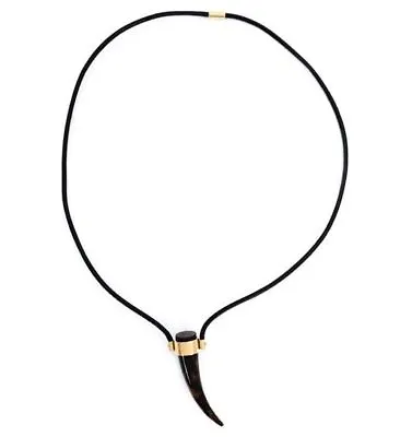 New Michael Kors Tortoise Horn Pendant & Leather Cord Necklace MKJ4127710 $165 • $165