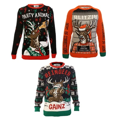 $49.99 • Buy Ugly Christmas Party Classic Knitted Ugly Christmas Sweater For Men And Women -