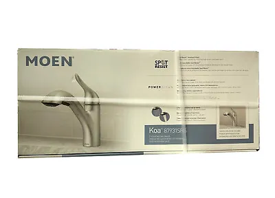 Moen Koa Single Handle Kitchen Faucet Pull Out Spray Stainless 87931SRS NEW !! • $89.85