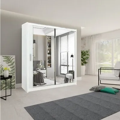 Milan Modern 2 And 3 Sliding Door Wardrobe  In 6 Sizes And 4 Colors • £324