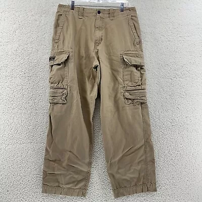 Cargo Genuine Sonoma Mens 34x32 Cotton Tan Beige Khaki Cargo Pants • $14.99