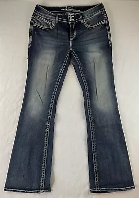 Vanity Premium Collection Jeans Women's 30W/33L Blue Curvy Cotton Blend Stretch • $19.99