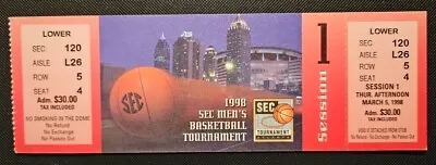 SEC Basketball Tournament Ticket 3/5 1998 Florida Georgia Auburn Miss. St. Stub • $4.50