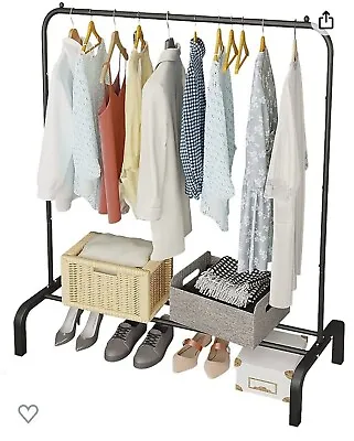 Jiuyotree Metal Clothing Rack 43.3 Inches Garment Bottom Shelf Coat Clothes • $11.99