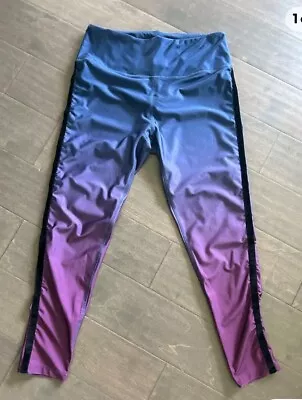 BCBG MAXAZRIA Women Leggings Size L Large Velvet Trim Ombre • $20