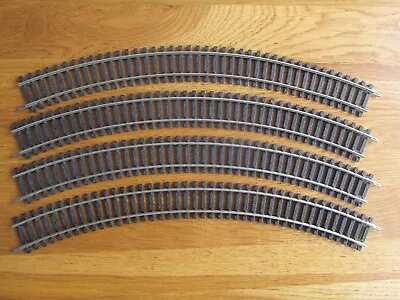 4 X Hornby Railways R605 Double Curve 1st Radius Tracks Nickel Silver 00 Gauge • £5.99