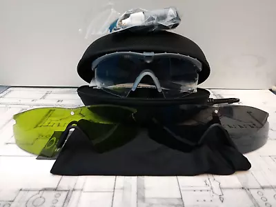 Oakley SI Ballistic M Frame 2.0 Grey / Laser Grey Clear Z87 W/ Hard Case & Extra • $159.99