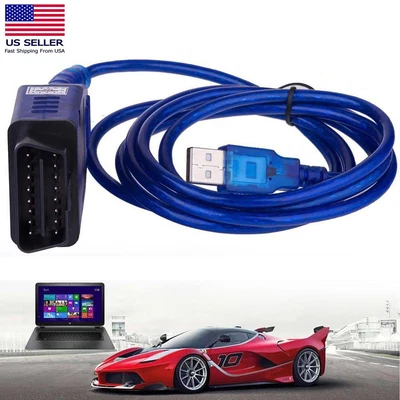 $10.48 • Buy AUB-Cable For VAG-COM VCDS Scanner Tool OBD2 II KKL 409.1 VW Audi Test Line