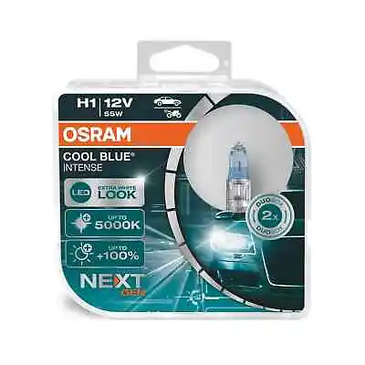 £9.47 • Buy H1 (448) 2x Osram Cool Blue Intense Bulbs 4200k +20% Light Hid Look 64150cbi-hcb
