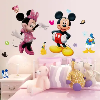 Mickey Minnie Cartoon Mouse Wall Art Stickers Kids Nursery Baby Room Home Decora • $8.95