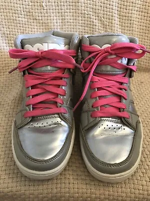 Osiris Convoy Mid Silver Pink Neon Skate Shoes Sneakers Womens Sz 7 • $30