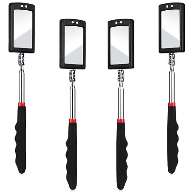4Pack Telescoping Inspection Mirror LED Lighted For Checking Observing Mechanics • $31.42