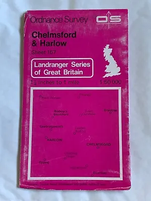 OS Ordnance Survey Landranger Map 167 Chelmsford & Harlow • £2.60