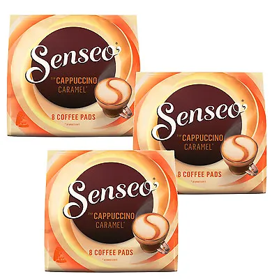 £13.03 • Buy 3x 8 Senseo Coffee Pads Type Cappuccino Caramel For Double Holder Flavored 