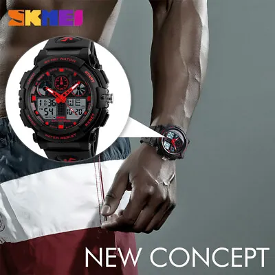 SKMEI Men Watch Waterproof Sport Analogue Digital Wrist Watches Luminous • £14.39