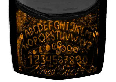 $187.55 • Buy Grunge Ouija Board Spiritual Truck Hood Wrap Vinyl Car Graphic Decal Orange