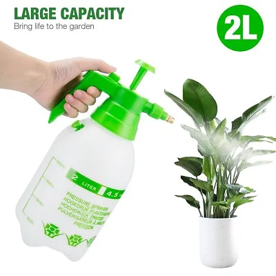2L Handheld Portable Water Or Chemical Sprayer Pump Pressure Garden Spray Bottle • $10.75