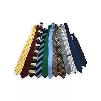 Men's Neck Tie Lot Of 12 Assorted Colors Saddlebred Assorted Colors • $20