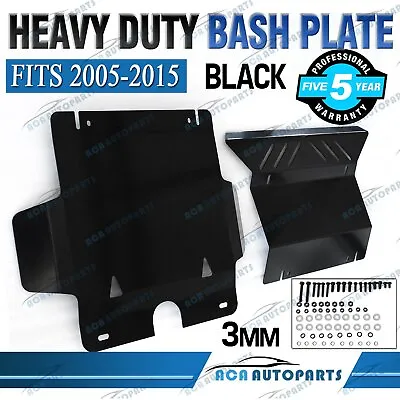Steel Bash Plates For Toyota Hilux N70 SR SR5 2005-15 3mm Black • $107
