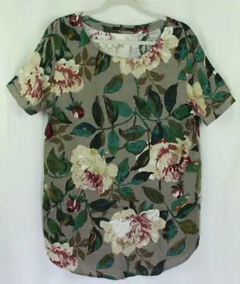 Zaful Sheath Dress With Pockets Linen Floral Short Sleeve Womens Medium • $38