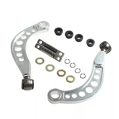 Adjustable Rear Upper Camber Control Arms Kit For 06-15 Honda Civic 1.8 Silver • $53.97