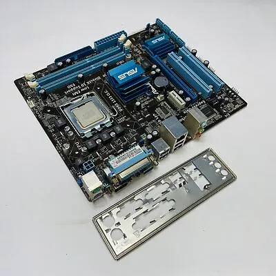 Asus P5G41T-MLX VGA DDR3 Socket LGA775 T USB 2.0 Motherboard W/ Backplate + CPU • £54.99