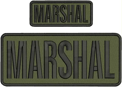 Marshal Emb Patch 4x10 And 2x5 Hook On Back Ranger Green/blk • $15.99