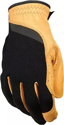 Z1R Ward Mens Leather Motorcycle Gloves Black/Tan • $20.64