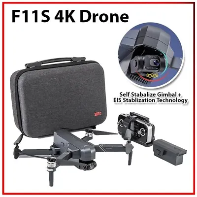 SJRC F11S 4K Pro Gimbal Cam 5G WiFi GPS FPV EIS Brushless Aerial Drone Camera • $379