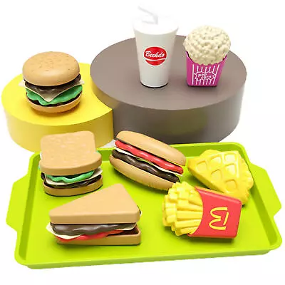 Hamburger Food Play Set Pretend Play Kitchen Toy Food Set For Kids And Toddlers • $10.11