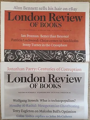 London Review Of Books - January 2022 Issues X2 (6 Jan & 27 Jan Issues) • £5