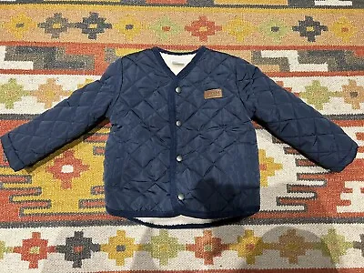 Mamas And Papas Navy Quilted Jacket 12-18 Months • £10