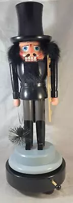 German Erzgebirgische Volkskunst Chimney Sweep Nutcracker Music Box Reuge • $50