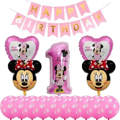 Minnie Themed Birthday Party Supplies Decorations Mickey Mouse 1st Birthday Ball • £8.99