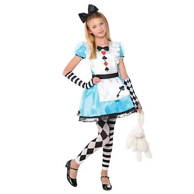 Girls Child Kids Alice In Wonderland Fancy Dress Costume Book Week Princess • £23.73