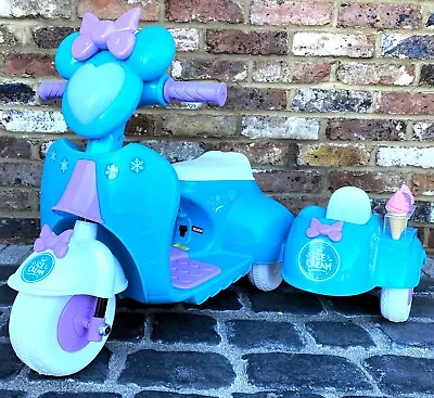 Epic Kids Electric / Battery 6v Ice Cream Motor Bike And  Side Car Ride On  Blue • £67.95