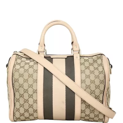 Gucci Vintage Web Original GG Boston Bag Medium • $406.95