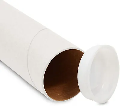 White Mailing Tubes With Caps 3 D X 18 L  Usable Length (6 Pack) | Tubeequeen™ • $36.97