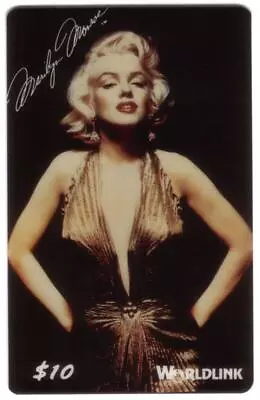 $10. Marilyn Monroe (Regular Issue) Gold V-Cut Dress & Hands On Hips Phone Card • $42.71