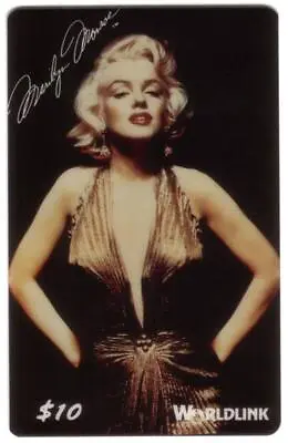 Marilyn Monroe (Regular Issue) Gold V-Cut Dress & Hands On Hips Phone Card • $44.46