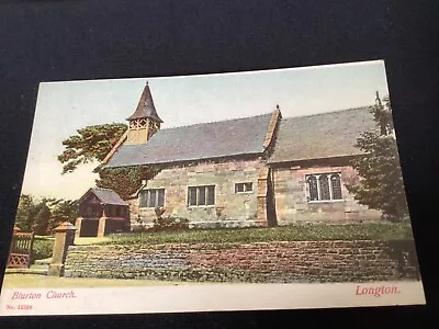 Old Staffordshire Picture Postcard  View Blurton Church Longton .Stoke On Trent • £3.95