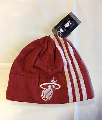 Miami Heat Knit Beanie Toque Skull Cap Winter Hat NEW NBA - Adidas 3 Stripes • $12.55