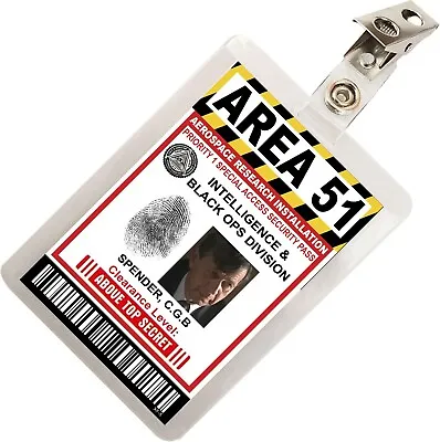 $9.99 • Buy Cigarette Smoking Man XFiles Area 51 ID Badge Costume Cosplay Prop Name Tag XF-5